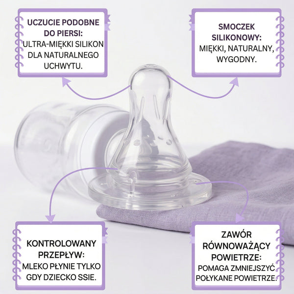 Butelka Hands-Free 3-w-1 PrietenBebe: Spokojne karmienie, wolne ręce dla mamy