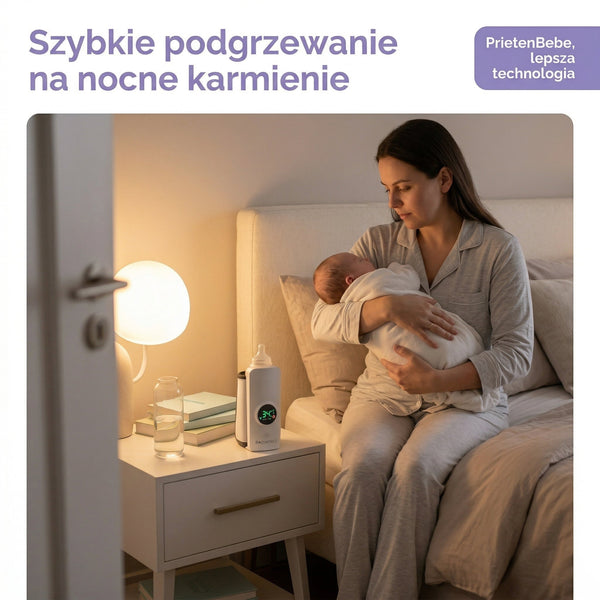 Przenośny Podgrzewacz do Butelek z Akumulatorem 6000mAh - 6 Stopni Temperatury, Wyświetlacz LCD