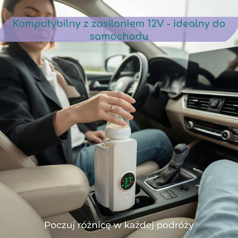 Przenośny Podgrzewacz do Butelek z Akumulatorem 6000mAh - 6 Stopni Temperatury, Wyświetlacz LCD