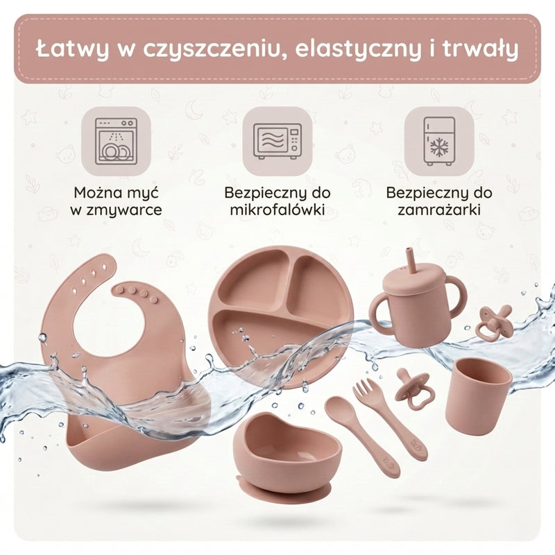 Silikonowy zestaw do karmienia - łatwy w czyszczeniu, elastyczny i trwały